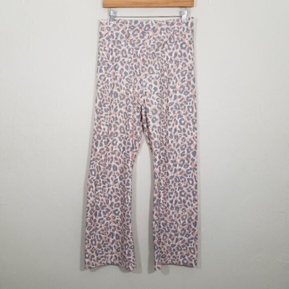 PINK Victoria's Secret Animal Print Flare Pants - Pink and Gray
